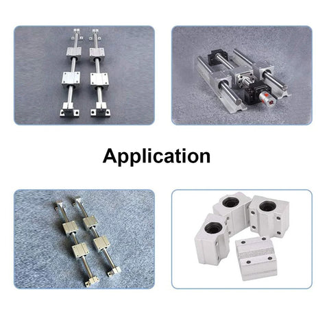 SCS20UU 20mm Linear Bearing Slide Block Set for CNC and 3D Printers in application showing aluminum housing and low friction guide