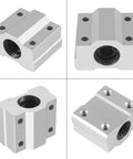 4 Pack SCS6UU 6mm Bore Linear Ball Bearing Slide Blocks Aluminum For CNC Machines And 3D Printers With Double Rubber Seals