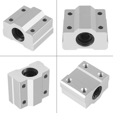 4 Pack SCS6UU 6mm Bore Linear Ball Bearing Slide Blocks Aluminum For CNC Machines And 3D Printers With Double Rubber Seals