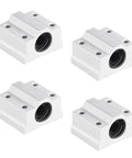 Close-up of SCS8UU bearings from 16 Piece 700mm Linear Motion Set with 8mm rods, lead screw, SK8 supports, complete kit for 3D printers