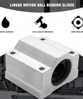 ✝️ 4Pcs SCS8UU Linear Motion Ball Bearing Slide Block ID 8mm Aluminum Bushing Linear Rail Support Guide Shaft Bearing for Printer Parts 4 Pack