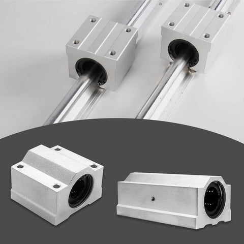 4Pcs SCS8UU Linear Motion Ball Bearing Slide Block ID 8mm Aluminum Bushing Linear Rail Support Guide Shaft Bearing for Printer Parts