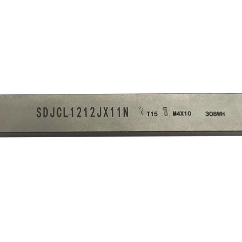 55 Degree Rhombic Carbide Inserts for Turning and Milling DCGT110301 302 ML Tin Coated shown with markings and specifications.
