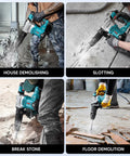 Lightweight SDS-Max demolition hammer for efficient concrete breaking with 11 Amp power in various demolition tasks
