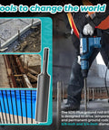 Go To SDS Plus Ground Rod Driver Set for Five Eighths and Three Quarters Inch Ground Rods with Heavy Duty Drill Bit in use