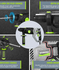 Lightweight 1-1/4 Inch SDS Plus Rotary Hammer Delivers Powerful Concrete Drilling, Chiseling, And Light Demolition With A 7.5A Corded Motor
