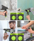 Lightweight 1-1/4 Inch SDS Plus Rotary Hammer delivers powerful concrete drilling, chiseling, and light demolition with a 7.5A corded motor.