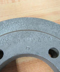 Close-up of compact SDS pulley with 5 inch outer diameter and 2-1/8 inch bore, marked Max RPM 5400 on metal surface.