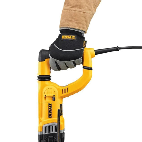 Lightweight corded SDS rotary hammer with Active Vibration Control in use, featuring 3.0 J impact energy and 8.5 A motor