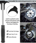 Heavy Duty 17 Piece Hydraulic Cylinder Repair Tool Kit For Skid Steers, Loaders, Backhoes, And Tractors With Gland Spanner Wrench