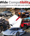 Seal Puller Tool with Dual Hook shown with cars, SUVs, motorcycles, highlighting compatibility