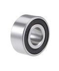 Side view of sealed angular contact ball bearing 20x47x20.6mm designed for general use on rotating shafts with dual seals for dirt protection.