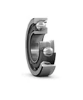 SKF Bearing 7318 BECBJ Sealed Angular Contact Ball Bearing for industrial equipment, side view, metallic construction.