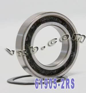 61905-2RS1 Bearing 25x42x9mm Sealed Ball Bearing angled view with visible rubber seal