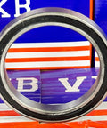 6811-2RS Bearing 55x72x9mm Sealed Ball Bearing front view showing rubber seals and chrome steel material.