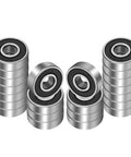 22-Pack 608-2RS Sealed Deep Groove Ball Bearings 8mm x 22mm x 7mm Double Rubber Shields, Precision Carbon Steel 608RS Replacement