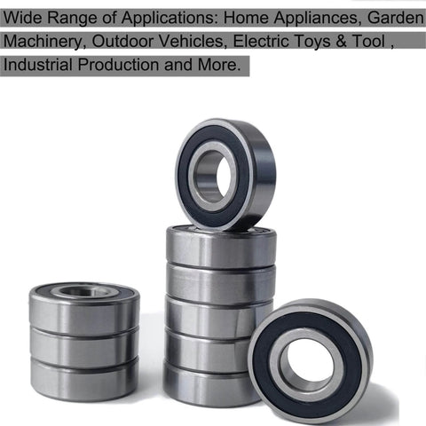 10 PCS R8-2RS Double Rubber Sealed Roller Ball Bearing 1/2 Inch Bore stacked display