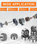 Wide application of Three Pack Double Row Sealed Angular Contact Ball Bearings 20 By 47 By 20.6 Millimeters 3204 2RS 5204 2RS with machinery components