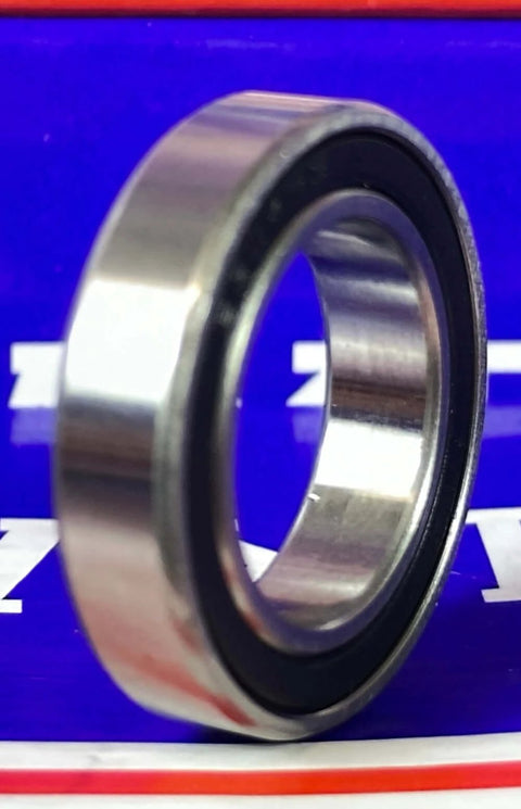 6804-2RS Hybrid Ceramic Bearing 20x32x7mm Sealed ABEC-3 side view showcasing stainless steel body and rubber seal.