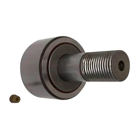 Close-up of Sealed Cam Follower Bearing Stud CF-1/2-SB CR-1/2-XB 1/2" x 3/8" for McGill, Smith, showing threaded stud and bearing