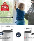 Adjustable Sliding Door Security Bar 18-50 Inches Locking Window And Patio Door Reinforcement in use with childproof feature
