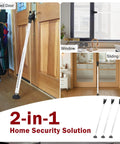 Three Pack Adjustable Sliding Door Lock Bar With Removable Y Head And Non Slip Base For Home, Apartment And Travel Use