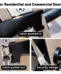 Close-up of Pro Grade Firefighting Tool Set showing latch and security wedge on door for emergency rescue usage.