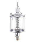 Oil Cup Needle Valve With G1/4 Thread 100ml Gravity Drip Feeder for precise lubrication, chrome-plated carbon steel with see-through window