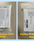 Front and back view of packaging for See Through Safety Goggles Pack Of 2 For Tanning And Eye Protection With Cases, showing labels.