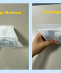 See Through Safety Goggles Pack Of 2 For Tanning And Eye Protection With Cases, showing top and bottom view of packaging.