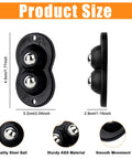 Product dimensions and features of 24 Pcs Self Adhesive Caster Wheels 360 Degree Swivel Silent Rollers Set For Appliances