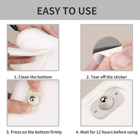 Step-by-step guide to install 8 Pack Metal Self Adhesive Caster Wheels For Furniture And Small Appliances Mini Sliding Casters.