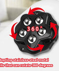 Self Adhesive Caster Wheels For Carpet And Large Appliances, Swivel Steel Universal Appliance Sliders showing 360-degree rotation