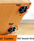 Self Adhesive Mini Caster Wheels 360 Degree Swivel Mute Universal Wheel Rollers For Kitchen Appliances installed on wood