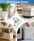 Mini Self Adhesive Caster Wheels Set Of 4 With Steel Ball Swivel Casters shown under various appliances and furniture
