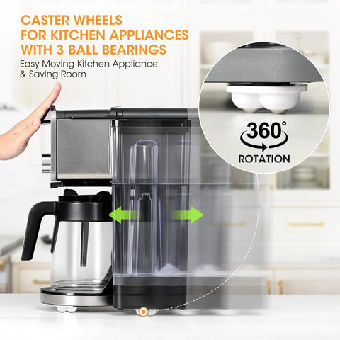 Self Adhesive Caster Wheels 8 Pack Small Furniture Sliders And Appliance Rollers With Swivel 360 Degrees Universal Slider Casters under coffee maker