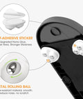 Self Adhesive Caster Wheels 8 Pack Small Furniture Sliders and Appliance Rollers with swivel 360 degrees showing adhesive stickers and metal rolling ball details