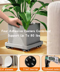 Self Adhesive Mini Caster Wheels 360 Degree Swivel Mute Universal Wheel Rollers for Kitchen Appliances under planter