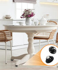 Table with Self Adhesive Caster Wheels Set, 10 Pack, 0.8 Inch Low Profile Swivel Wheels With 360 Degree Rotation