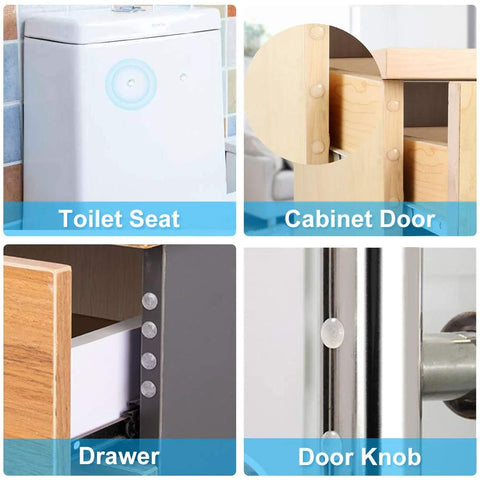 200 Pcs Clear Cabinet Bumpers Self Adhesive Soft Close Quiet Cupboard Door Bumpers Pads For Kitchen and Furniture Sound Dampening