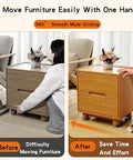 Comparison of appliance movement before and after using Self Adhesive Mini Caster Wheels 360 Degree Swivel Mute Universal Wheel Rollers