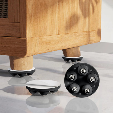 Self Adhesive Mini Caster Wheels 360 Degree Swivel Mute Universal Wheel Rollers For Kitchen Appliances Appliance Sliders close-up