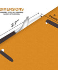 Premium Self Adhesive Prong Paper Fastener Bases 100 Pack Two And Three Quarters Inch Center For Paper File Clips shown with dimensions