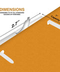 Diagram showing the dimensions of Budget Friendly Economy Self Adhesive Prong Paper Fasteners 1 Inch Capacity 2.75 Inch Base Rust Resistant Steel File Clips.
