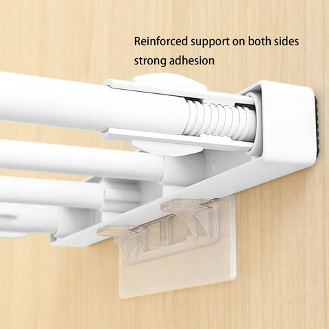 Close-up of 24 Pieces Self Adhesive Shelf Bracket Kit with double row reinforced design for easy install on smooth surfaces.