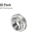 Self Clinching Rivet Nut Fastener 50 Pack in Stainless Steel Size 6 32 Thread 0.12 Inch Length 0.28 Inch Outer Diameter