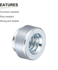 Self Clinching Rivet Nut Fastener 100 Pack With One Quarter Twenty Threads And Quarter Inch Length Silver Carbon Steel For Construction Industry Use Durable Pressure Riveting Nut For Mounting Plates And Built For Heavy Duty Jobs On Tough Job Sites