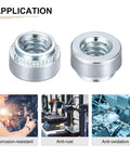 Self Clinching Rivet Nut Fastener 100 Pack With One Quarter Twenty Threads And Quarter Inch Length Silver Carbon Steel