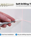 #8 Self Drilling Drywall Plastic Anchors with Screws, No Pre Drill Needed, Heavy Duty 75 lb Rating being drilled into drywall