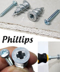 Self Drilling Drywall Anchor Kit With Screws For Drywall Plaster And Sheetrock, includes 25 zinc wall anchors and Phillips screws
